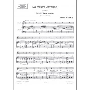 Veuve Joyeuse (Vedova Allegra) N 17B Soprano-Piano